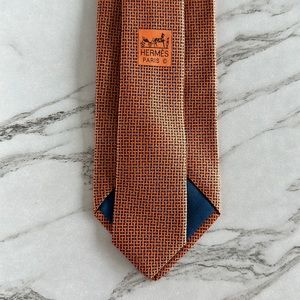 HERMES Cravate Twill Tie 8 Cm